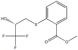 methyl 2-{[(2S)-3,3,3-trifluoro-2-hydroxypropyl]sulfanyl}benzenecarboxylate Struktur