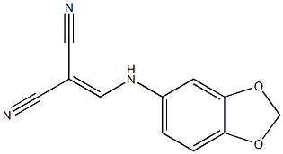 2-[(1,3-benzodioxol-5-ylamino)methylene]malononitrile Struktur