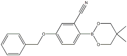 5-Benzyloxy-2-(5,5-dimethyl-1,3,2-dioxaborinan-2-yl)benzonitrile Struktur