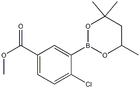 Methyl 4-chloro-3-(4,4,6-trimethyl-1,3,2-dioxaborinan-2-yl)benzoate Struktur