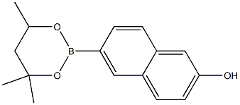 6-(4,4,6-Trimethyl-1,3,2-dioxaborinan-2-yl)-2-naphthol Struktur