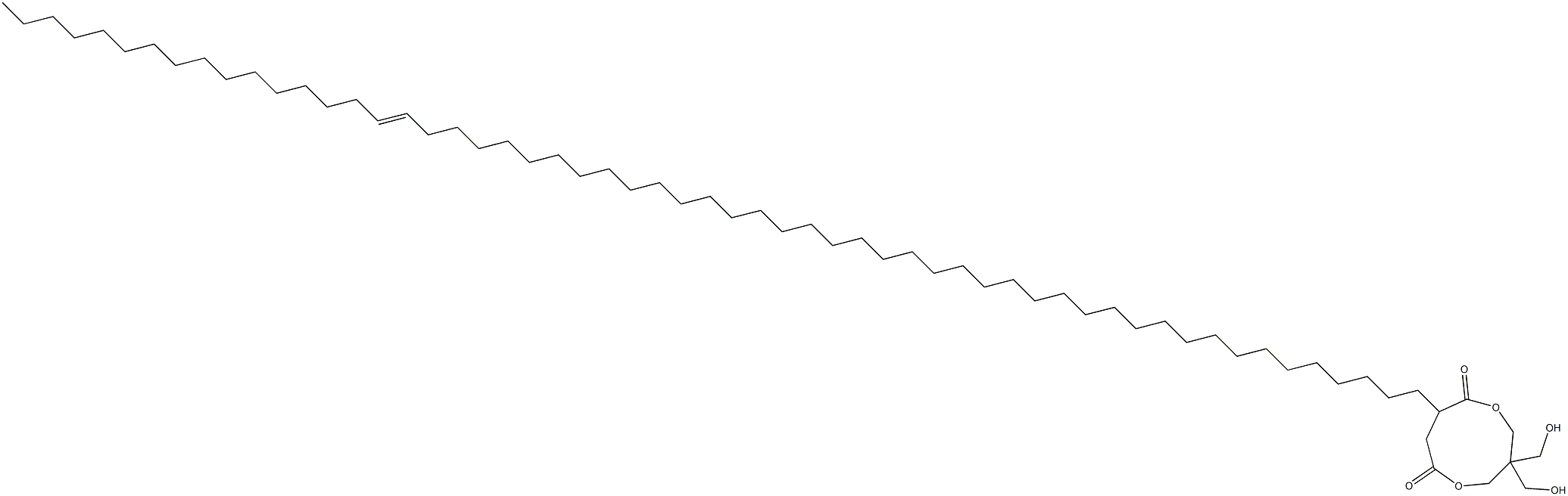 3,3-Bis(hydroxymethyl)-8-(41-heptapentacontenyl)-1,5-dioxacyclononane-6,9-dione Struktur