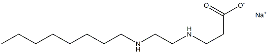 3-[2-(Octylamino)ethylamino]propionic acid sodium salt Struktur