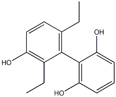 2',6'-Diethyl-1,1'-biphenyl-2,3',6-triol Struktur