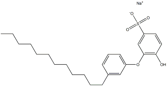 6-Hydroxy-3'-dodecyl[oxybisbenzene]-3-sulfonic acid sodium salt Struktur