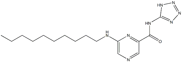 N-(1H-Tetrazol-5-yl)-6-decylaminopyrazine-2-carboxamide Struktur