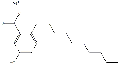 2-Decyl-5-hydroxybenzoic acid sodium salt Struktur