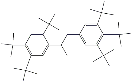 2-(2,4,5-Tri-tert-butylphenyl)-1-(3,4,5-tri-tert-butylphenyl)propane Struktur