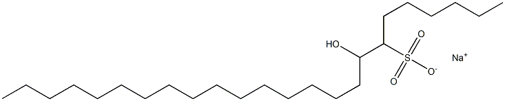 8-Hydroxytetracosane-7-sulfonic acid sodium salt Struktur