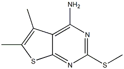 4-Amino-2-methylthio-5,6-dimethylthieno[2,3-d]pyrimidine Struktur