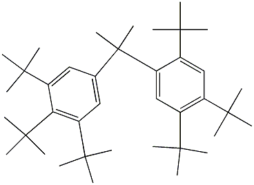 2-(2,4,5-Tri-tert-butylphenyl)-2-(3,4,5-tri-tert-butylphenyl)propane Struktur