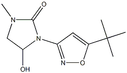 3-[5-(1,1-Dimethylethyl)isoxazol-3-yl]-4-hydroxy-1-methylimidazolidin-2-one Struktur