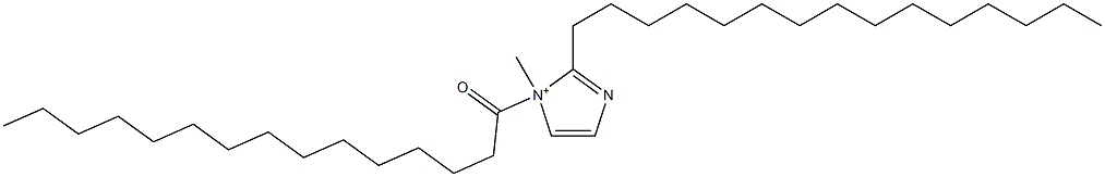 1-Methyl-1-pentadecanoyl-2-pentadecyl-1H-imidazol-1-ium Struktur