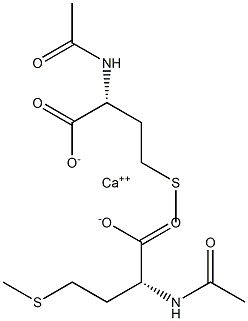 Bis[(R)-2-acetylamino-4-(methylthio)butyric acid]calcium salt Struktur