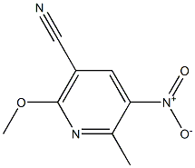 2-Methoxy-6-methyl-5-nitro-nicotinonitrile Struktur