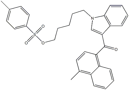 5-(3-(4-Methyl-1-naphthoyl)-1H-indol-1-yl)pentyl 4-Methylbenzenesulfonate Struktur