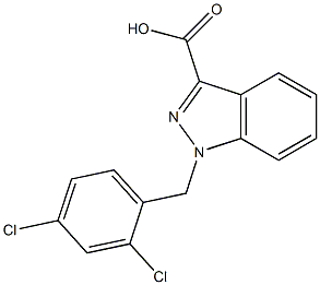 1 - [(2,4-dichlorophenyl) methyl] -1H- indazole-3-carboxylic acid Struktur