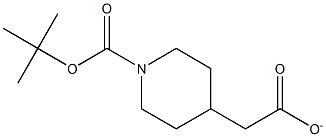 N-BOC-4-piperidineacetate Struktur