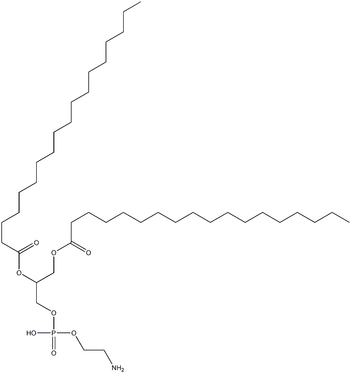 2-aminoethoxy-(2,3-dioctadecanoyloxypropoxy)phosphinic acid Struktur