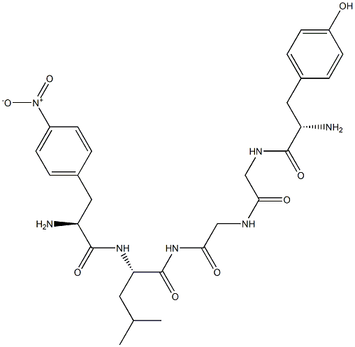 tyrosyl-glycyl-glycyl-(4-nitro)phenylalanyl-leucinamide Struktur