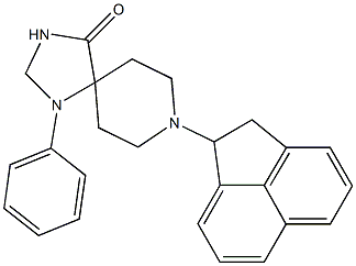 8-acenaphthen-1-yl-1-phenyl-1,3,8-triazaspiro(4.5)decan-4-one Struktur