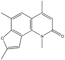 1,4,6,8-tetramethyl-2H-furo(2,3-h)quinolin-2-one Struktur