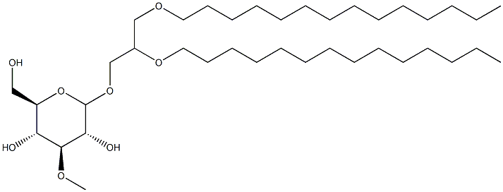 1,2-di-O-tetradecyl-3-O-(3-O-methylglucopyranosyl)glycerol Struktur