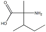 2-amino-2,3-dimethylpentanoic acid Struktur