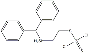 2-diphenylmethylsilylethyldithiophosphorodichloridate Struktur