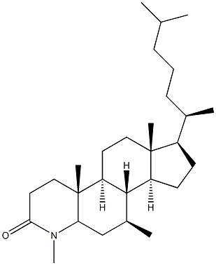 4,7beta-dimethyl-4-azacholestan-3-one Struktur