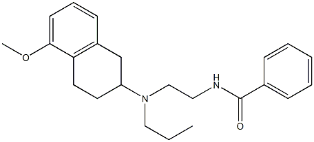 5-methoxy-2-(N-(2-benzamidoethyl)-N-n-propylamino)tetralin Struktur