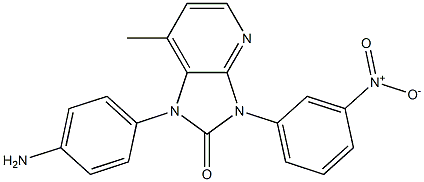 1-(4-aminophenyl)methyl-3-(3-nitrophenyl)-1,3-dihydroimidazo(4,5-b)pyridine-2-one Struktur