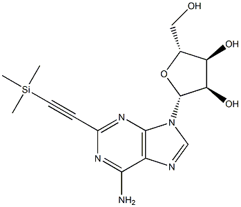 2-(2-TRIMETHYLSILYLETHYNYL)ADENOSINE Struktur