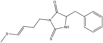 3-(4-(METHYLTHIO)-3-BUTENYL)-5-BENZYL-2-THIOHYDANTOIN Struktur