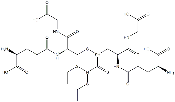 S-(N,N-DIETHYLDITHIOCARBAMOYL)-L-GLUTATHIONE Struktur