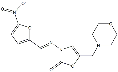 5-MORPHOLINOMETHYL-3-(5-NITROFURFURYLIDENEAMINO)OXAZOLONE Struktur