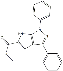 METHYL 1,3-DIPHENYL-1,6-DIHYDROPYRROLO[2,3-C]PYRAZOLE-5-CARBOXYLATE Struktur