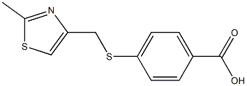 4-{[(2-METHYL-1,3-THIAZOL-4-YL)METHYL]THIO}BENZOIC ACID Struktur