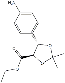 (4R,5S)-ethyl-5-(4-aminophenyl)-2,2-dimethyl-1,3-dioxolane-4-carboxylate Struktur