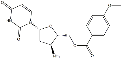 3'-Amino-5'-O-anisoyl-2',3'-dideoxyuridine Struktur