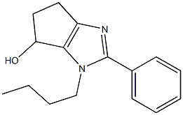 3-BUTYL-2-PHENYL-3,4,5,6-TETRAHYDROCYCLOPENTA[D]IMIDAZOL-4-OL Struktur