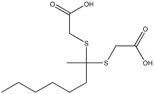 2-({1-[(carboxymethyl)thio]-1-methylheptyl}thio)acetic acid Struktur