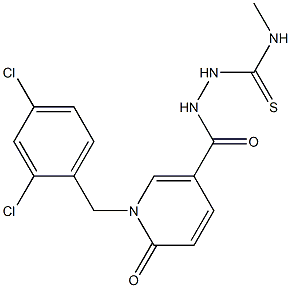 2-{[1-(2,4-dichlorobenzyl)-6-oxo-1,6-dihydro-3-pyridinyl]carbonyl}-N-methyl-1-hydrazinecarbothioamide Struktur