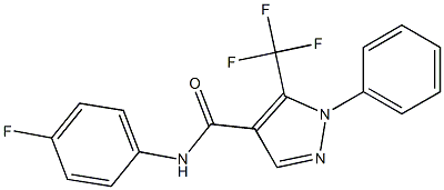 N4-(4-fluorophenyl)-1-phenyl-5-(trifluoromethyl)-1H-pyrazole-4-carboxamide Struktur