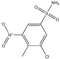 3-chloro-4-methyl-5-nitrobenzenesulfonamide Struktur