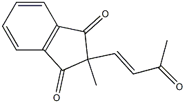 2-methyl-2-(3-oxobut-1-enyl)indane-1,3-dione Struktur