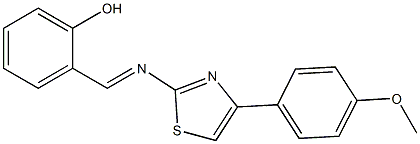 2-({[4-(4-methoxyphenyl)-1,3-thiazol-2-yl]imino}methyl)benzenol Struktur