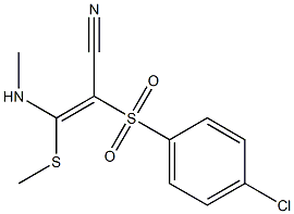 (Z)-2-[(4-chlorophenyl)sulfonyl]-3-(methylamino)-3-(methylsulfanyl)-2-propenenitrile Struktur