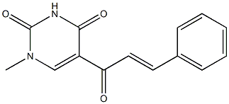 5-cinnamoyl-1-methyl-2,4(1H,3H)-pyrimidinedione Struktur