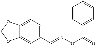 5-{[(benzoyloxy)imino]methyl}-1,3-benzodioxole Struktur